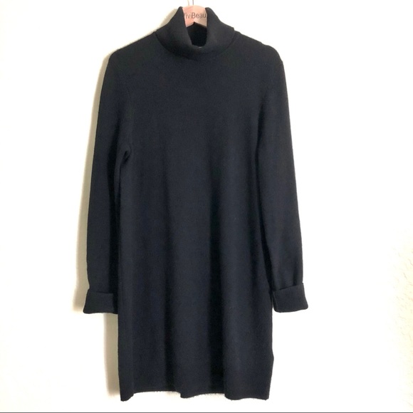 Equipment Oscar Cashmere BlackTurtleneck Dress L - Picture 8 of 12